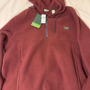 L.L. Bean Burgundy Fleece Jacket